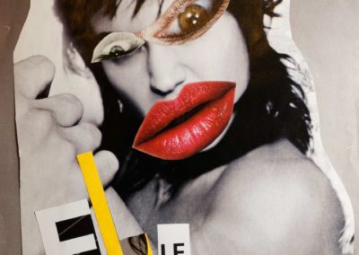 Collage d'images de revues. Elle fait peau neuve. And-co, &Co